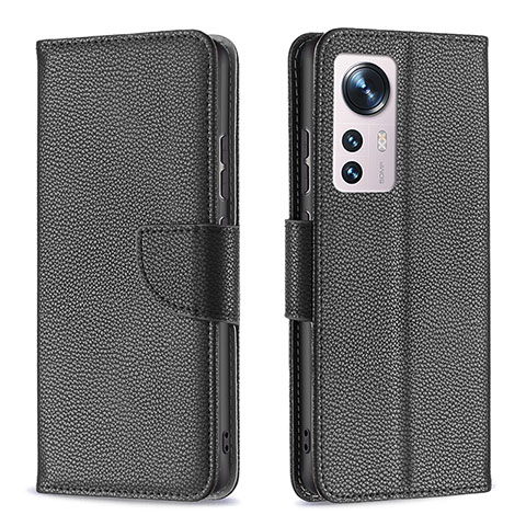 Funda de Cuero Cartera con Soporte Carcasa B05F para Xiaomi Mi 12 5G Negro