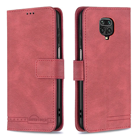 Funda de Cuero Cartera con Soporte Carcasa B05F para Xiaomi Poco M2 Pro Rojo