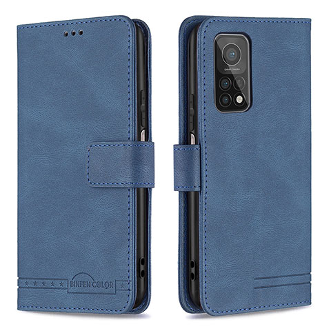 Funda de Cuero Cartera con Soporte Carcasa B05F para Xiaomi Redmi K30S 5G Azul