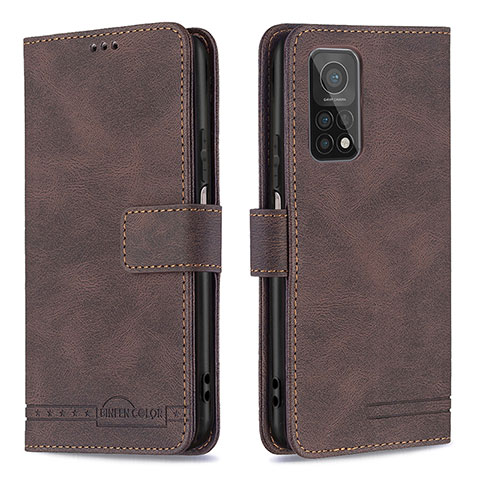 Funda de Cuero Cartera con Soporte Carcasa B05F para Xiaomi Redmi K30S 5G Marron