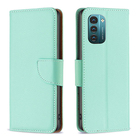 Funda de Cuero Cartera con Soporte Carcasa B06F para Nokia G11 Verde