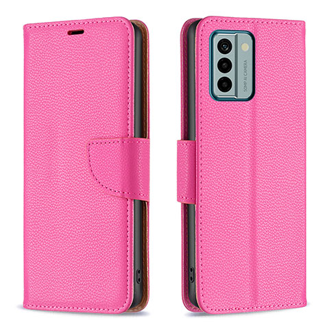 Funda de Cuero Cartera con Soporte Carcasa B06F para Nokia G22 Rosa Roja