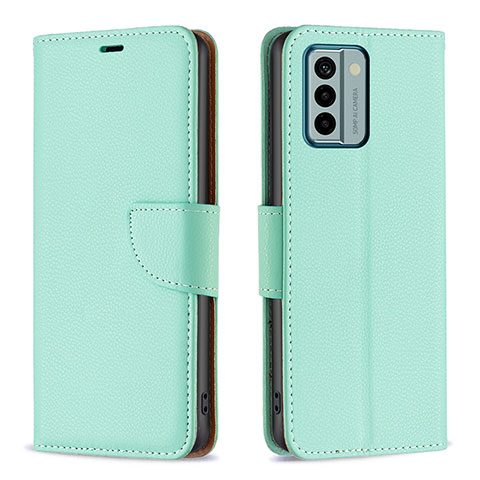 Funda de Cuero Cartera con Soporte Carcasa B06F para Nokia G22 Verde