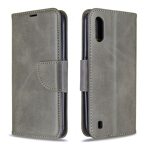 Funda de Cuero Cartera con Soporte Carcasa B06F para Samsung Galaxy A01 SM-A015 Gris