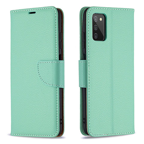 Funda de Cuero Cartera con Soporte Carcasa B06F para Samsung Galaxy A03s Verde