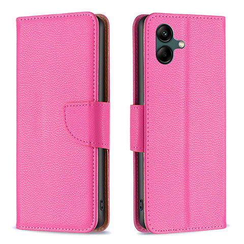 Funda de Cuero Cartera con Soporte Carcasa B06F para Samsung Galaxy A04 4G Rosa Roja