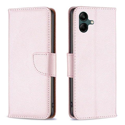 Funda de Cuero Cartera con Soporte Carcasa B06F para Samsung Galaxy A05 Oro Rosa