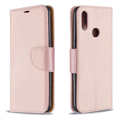 Funda de Cuero Cartera con Soporte Carcasa B06F para Samsung Galaxy A10s Oro Rosa