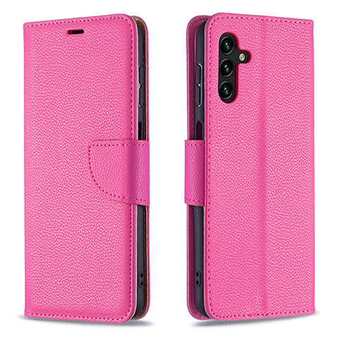 Funda de Cuero Cartera con Soporte Carcasa B06F para Samsung Galaxy A13 5G Rosa Roja