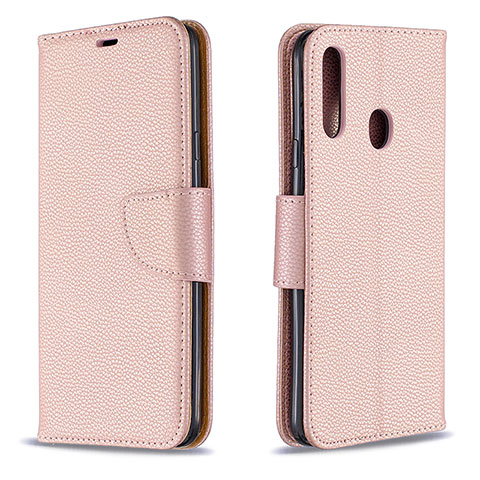 Funda de Cuero Cartera con Soporte Carcasa B06F para Samsung Galaxy A20s Oro Rosa