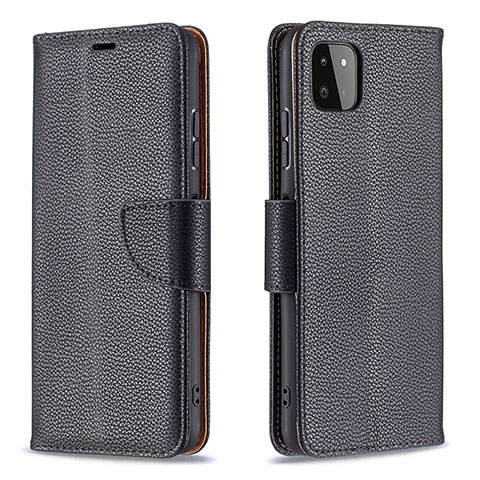 Funda de Cuero Cartera con Soporte Carcasa B06F para Samsung Galaxy A22s 5G Negro