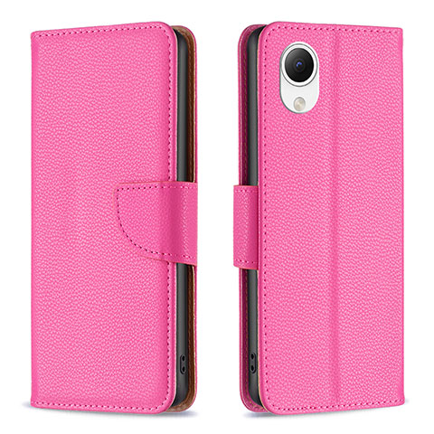 Funda de Cuero Cartera con Soporte Carcasa B06F para Samsung Galaxy A23 5G SC-56C Rosa Roja