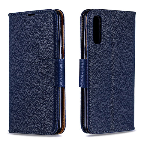 Funda de Cuero Cartera con Soporte Carcasa B06F para Samsung Galaxy A30S Azul