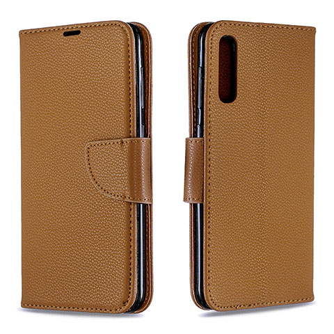 Funda de Cuero Cartera con Soporte Carcasa B06F para Samsung Galaxy A30S Marron