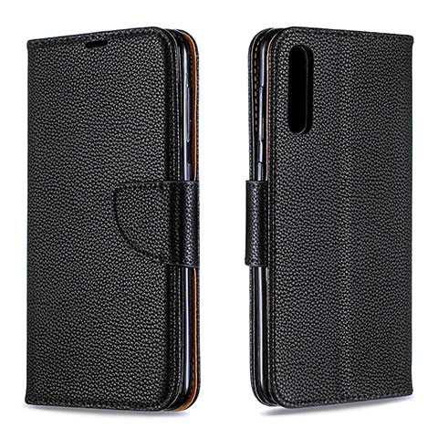 Funda de Cuero Cartera con Soporte Carcasa B06F para Samsung Galaxy A30S Negro