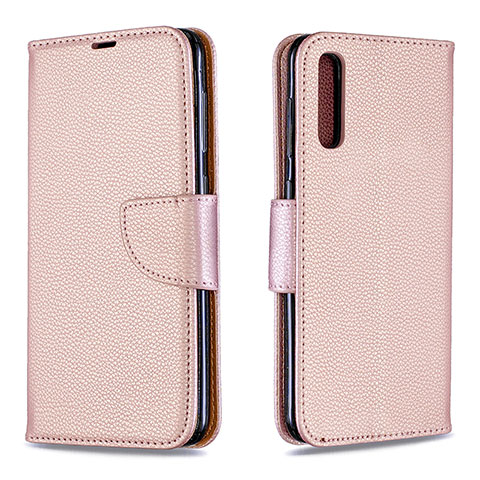 Funda de Cuero Cartera con Soporte Carcasa B06F para Samsung Galaxy A30S Oro Rosa