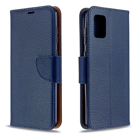 Funda de Cuero Cartera con Soporte Carcasa B06F para Samsung Galaxy A31 Azul