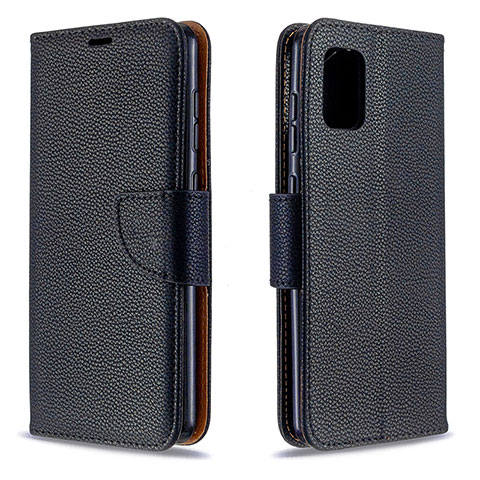 Funda de Cuero Cartera con Soporte Carcasa B06F para Samsung Galaxy A31 Negro