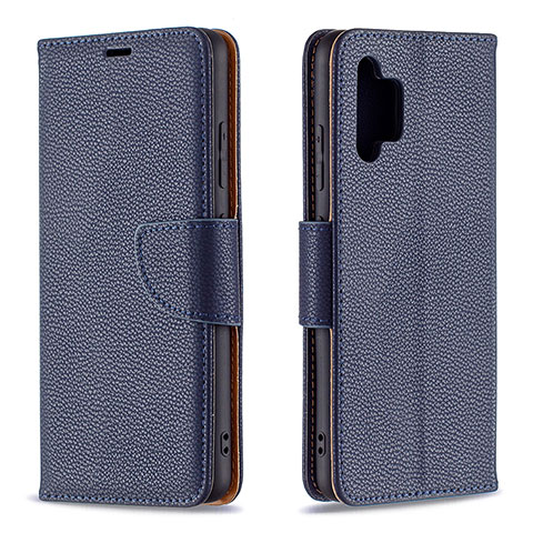 Funda de Cuero Cartera con Soporte Carcasa B06F para Samsung Galaxy A32 5G Azul