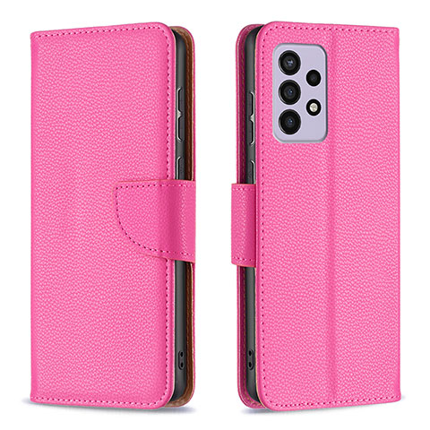 Funda de Cuero Cartera con Soporte Carcasa B06F para Samsung Galaxy A33 5G Rosa Roja