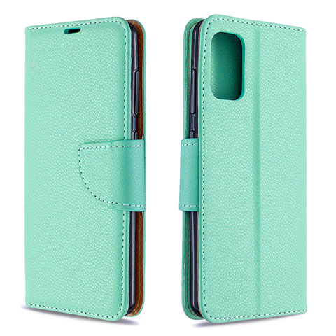 Funda de Cuero Cartera con Soporte Carcasa B06F para Samsung Galaxy A41 Verde