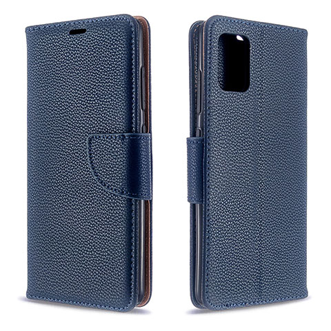 Funda de Cuero Cartera con Soporte Carcasa B06F para Samsung Galaxy A51 4G Azul