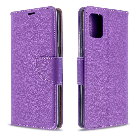 Funda de Cuero Cartera con Soporte Carcasa B06F para Samsung Galaxy A51 4G Morado