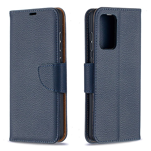 Funda de Cuero Cartera con Soporte Carcasa B06F para Samsung Galaxy A52 5G Azul