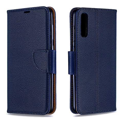 Funda de Cuero Cartera con Soporte Carcasa B06F para Samsung Galaxy A70 Azul