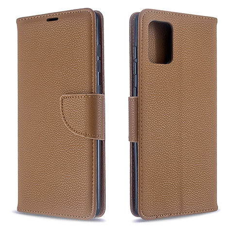 Funda de Cuero Cartera con Soporte Carcasa B06F para Samsung Galaxy A71 5G Marron