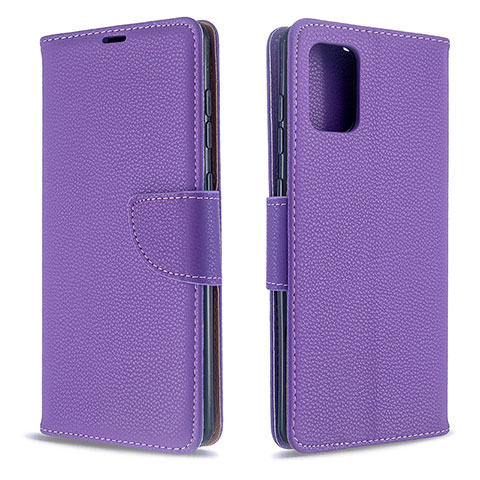 Funda de Cuero Cartera con Soporte Carcasa B06F para Samsung Galaxy A71 5G Morado