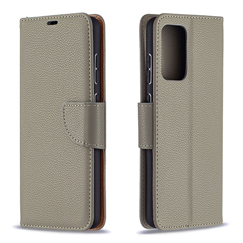 Funda de Cuero Cartera con Soporte Carcasa B06F para Samsung Galaxy A72 4G Gris