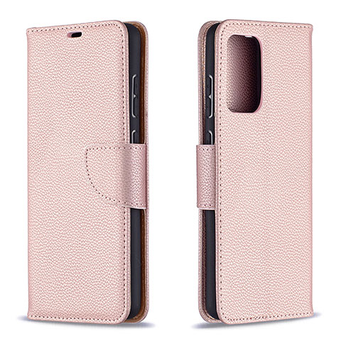 Funda de Cuero Cartera con Soporte Carcasa B06F para Samsung Galaxy A72 4G Oro Rosa