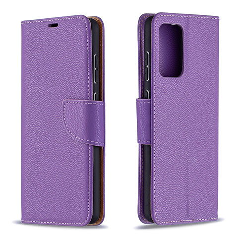 Funda de Cuero Cartera con Soporte Carcasa B06F para Samsung Galaxy A72 5G Morado