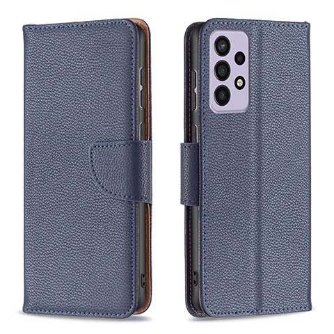 Funda de Cuero Cartera con Soporte Carcasa B06F para Samsung Galaxy A73 5G Azul