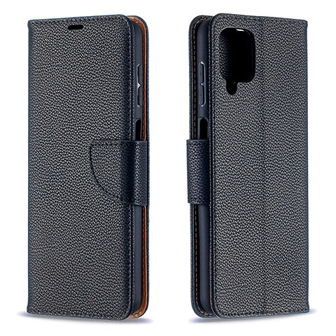 Funda de Cuero Cartera con Soporte Carcasa B06F para Samsung Galaxy F12 Negro