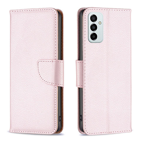 Funda de Cuero Cartera con Soporte Carcasa B06F para Samsung Galaxy F23 5G Oro Rosa