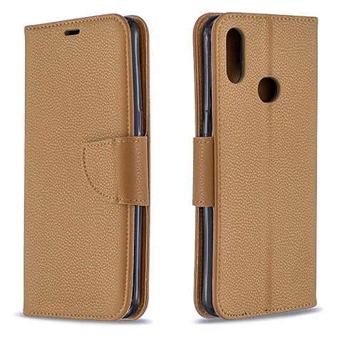 Funda de Cuero Cartera con Soporte Carcasa B06F para Samsung Galaxy M01s Marron