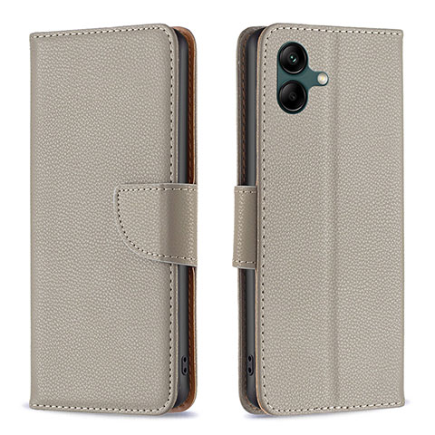 Funda de Cuero Cartera con Soporte Carcasa B06F para Samsung Galaxy M04 Gris