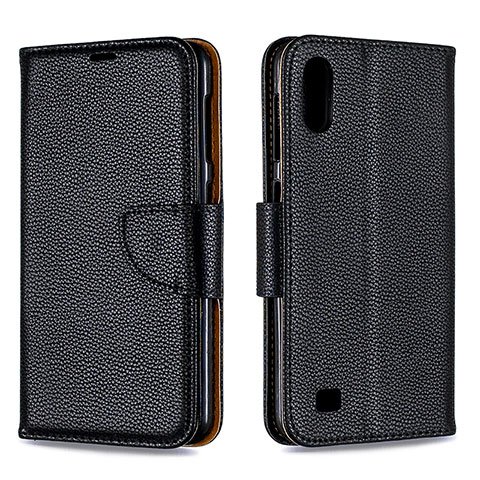 Funda de Cuero Cartera con Soporte Carcasa B06F para Samsung Galaxy M10 Negro