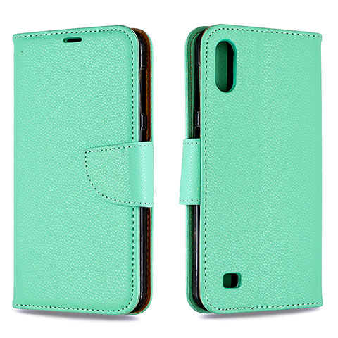 Funda de Cuero Cartera con Soporte Carcasa B06F para Samsung Galaxy M10 Verde