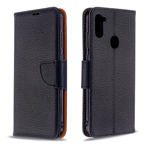 Funda de Cuero Cartera con Soporte Carcasa B06F para Samsung Galaxy M11 Negro