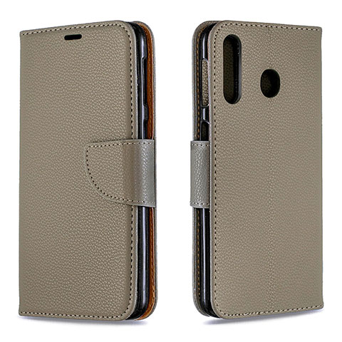 Funda de Cuero Cartera con Soporte Carcasa B06F para Samsung Galaxy M30 Gris