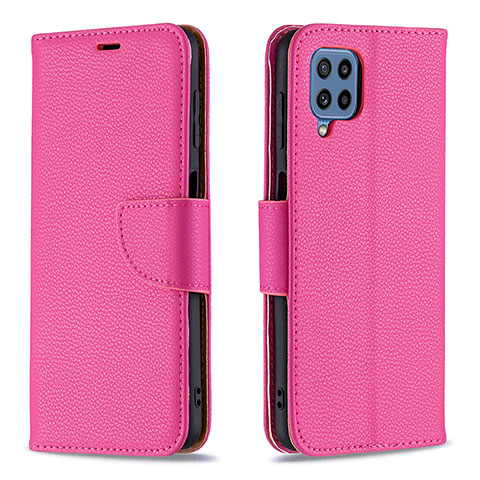 Funda de Cuero Cartera con Soporte Carcasa B06F para Samsung Galaxy M32 4G Rosa Roja