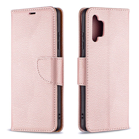 Funda de Cuero Cartera con Soporte Carcasa B06F para Samsung Galaxy M32 5G Oro Rosa