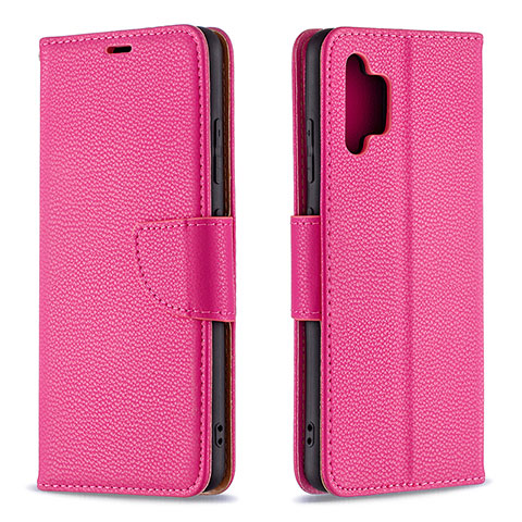 Funda de Cuero Cartera con Soporte Carcasa B06F para Samsung Galaxy M32 5G Rosa Roja