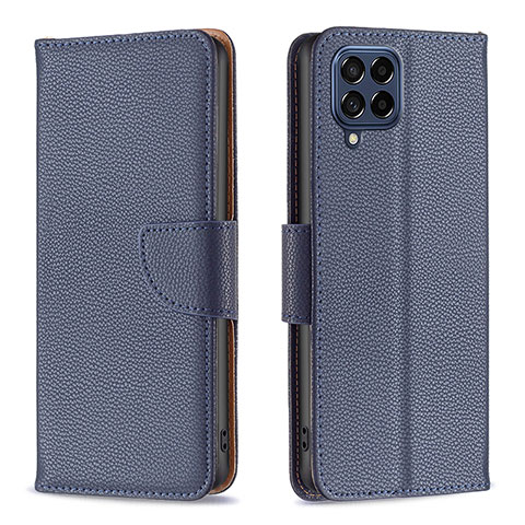 Funda de Cuero Cartera con Soporte Carcasa B06F para Samsung Galaxy M53 5G Azul