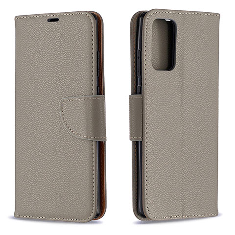 Funda de Cuero Cartera con Soporte Carcasa B06F para Samsung Galaxy Note 20 5G Gris