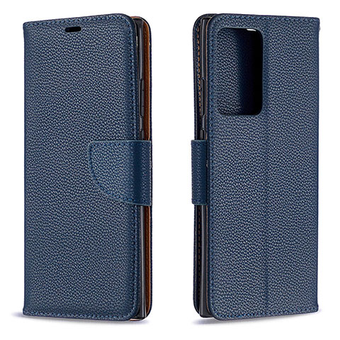 Funda de Cuero Cartera con Soporte Carcasa B06F para Samsung Galaxy Note 20 Ultra 5G Azul