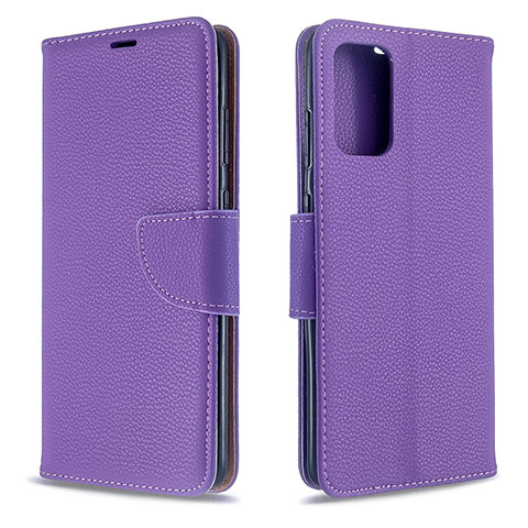 Funda de Cuero Cartera con Soporte Carcasa B06F para Samsung Galaxy S20 5G Morado